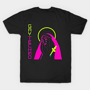 Gay Techno Holy Mary T-Shirt